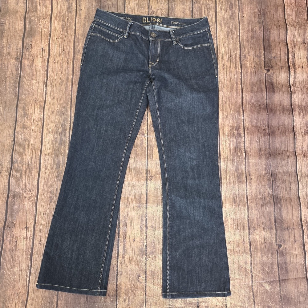 DL1961 Cindy Slim Bootcut Jeans Womens 30 Dark Blue Low Rise Minimalist Y2K‎